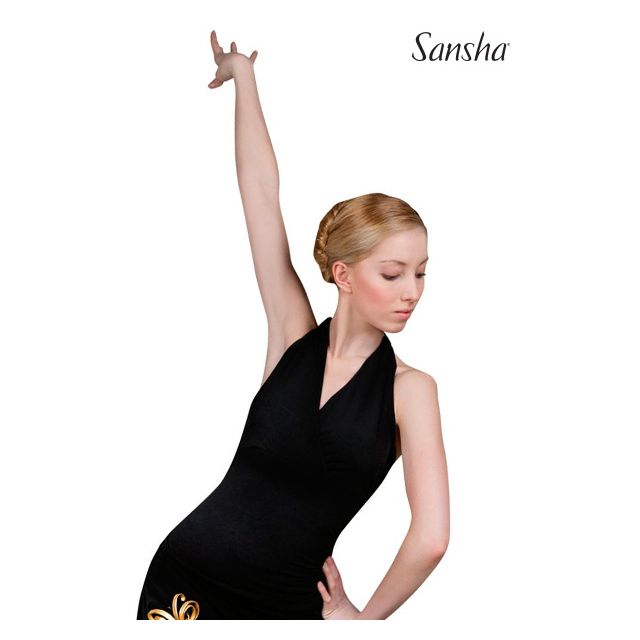 Sansha Top danse de salon dos nu TELA W7001P