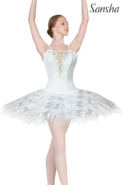 Tutu de scène Fille Blanc et Or - Sansha⎜Ezabel article Danse Ballet