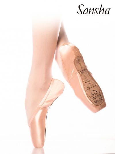 Sansha Ballet Pointe chaussures La Pointe série articulé en cuir semelle  forte 3/4 tige filles femmes chaussures de danse avec ruban NO1HSL -  AliExpress